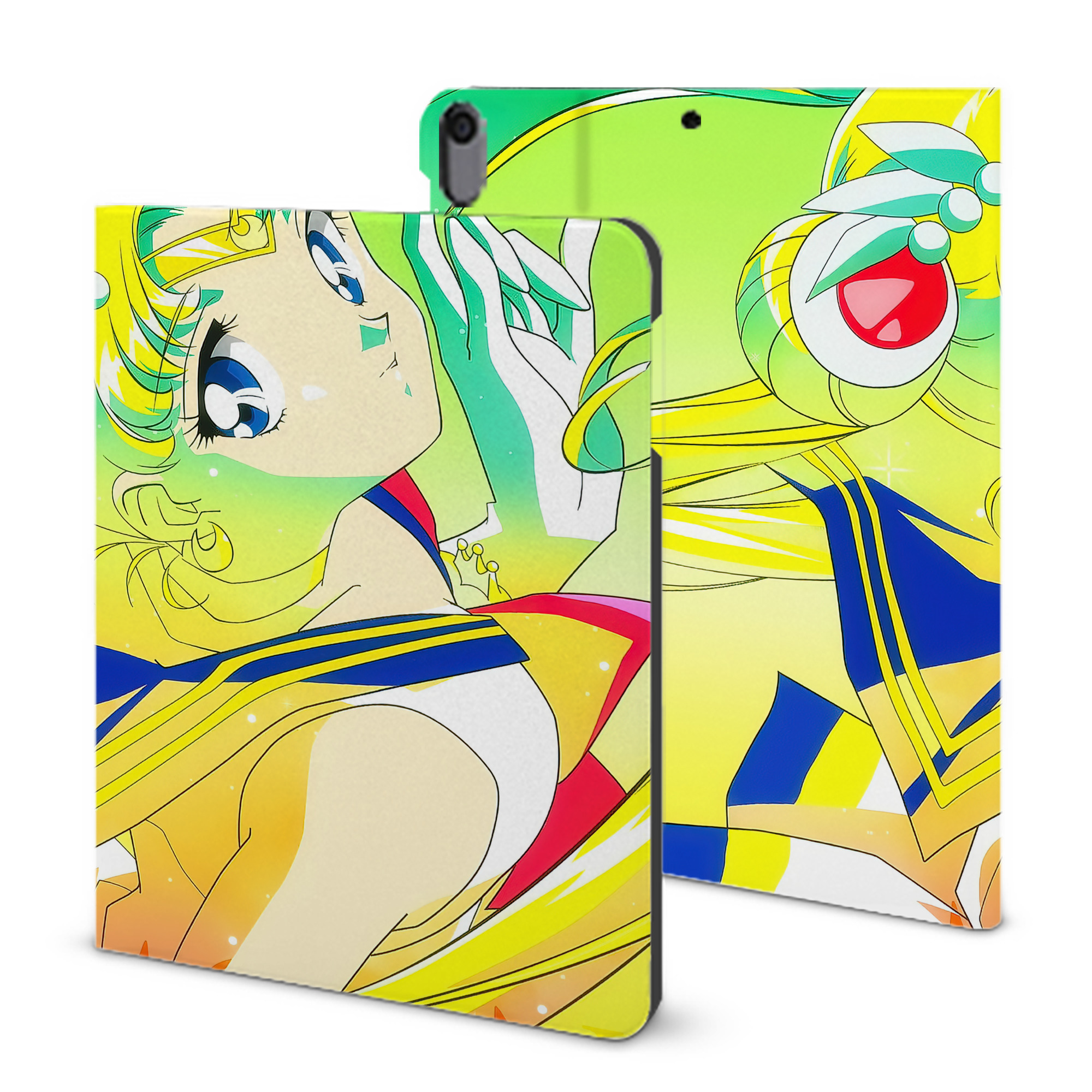 （画像用） 美少女戦士セーラームーン Sailor Moon IPad ケース ブック型 PUレザー TPU 耐衝撃 軽量 薄型 ペン収納なし 全面保護 IPad 各モデル対応